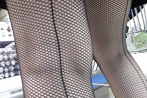 चिथड़े मछली जाल मोज़ा बाजार पर घर का बना अश्लील के साथ एक छिपे हुए कैमरे