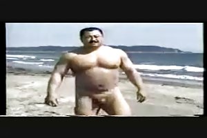 जापानी भालू नग्न समुद्र तट पर रूसी घर का बना अश्लील